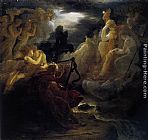 Ossian Awakening the Spirits on the Banks of the Lora with the Sound of his Harp by Francois Gerard